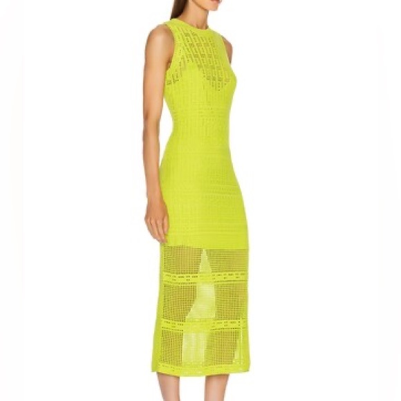 A.L.C. Monaghan Crochet Dress in Citronella - Picture 2 of 9